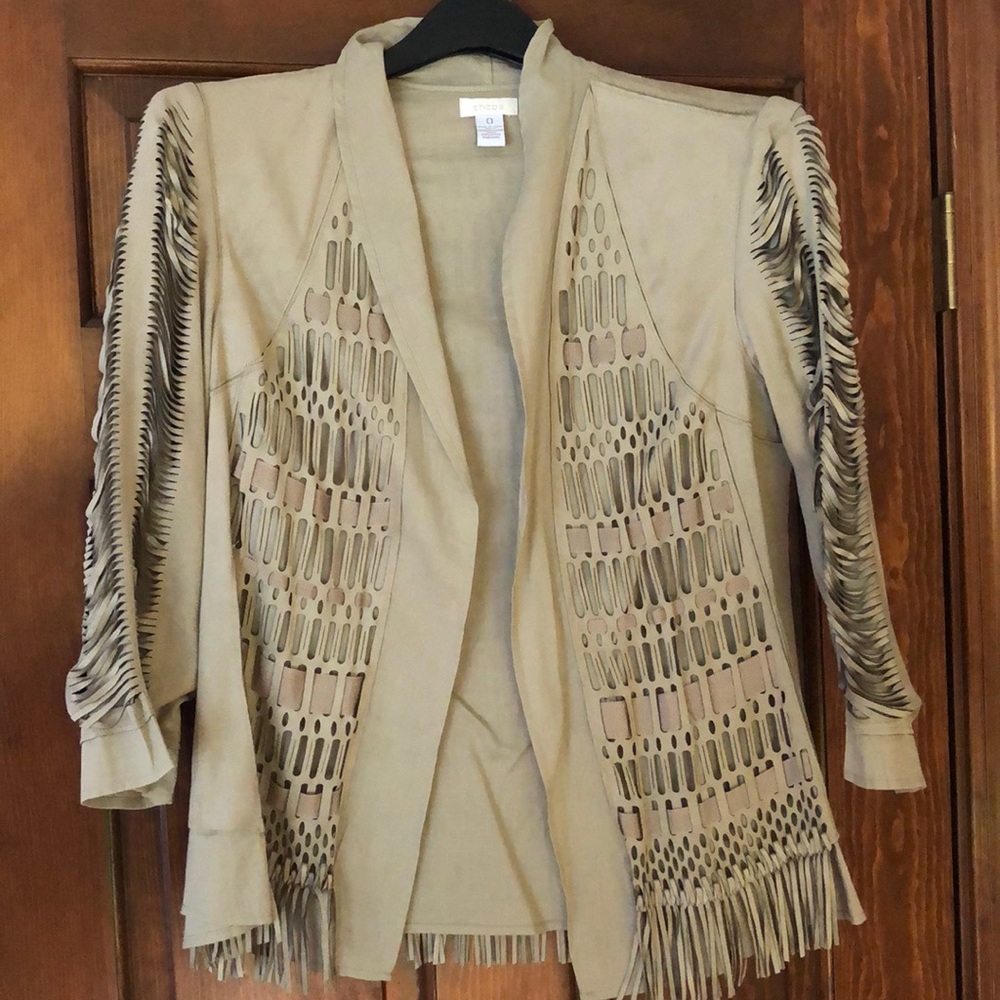 Chico’s textured tan jacket